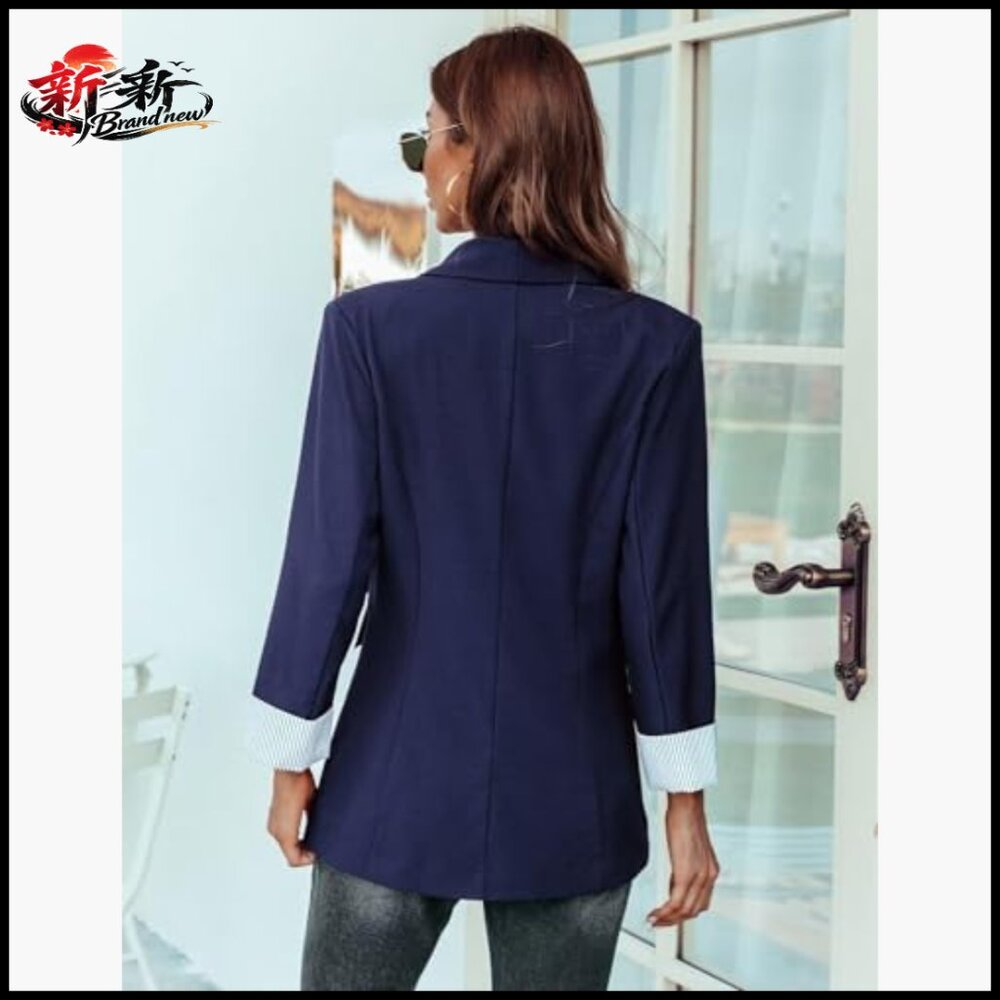 Polyester Rayon Blazer Jacket Open Front Long Sle… - image 4